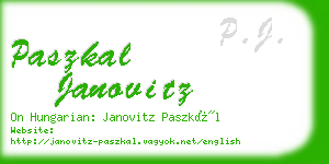 paszkal janovitz business card